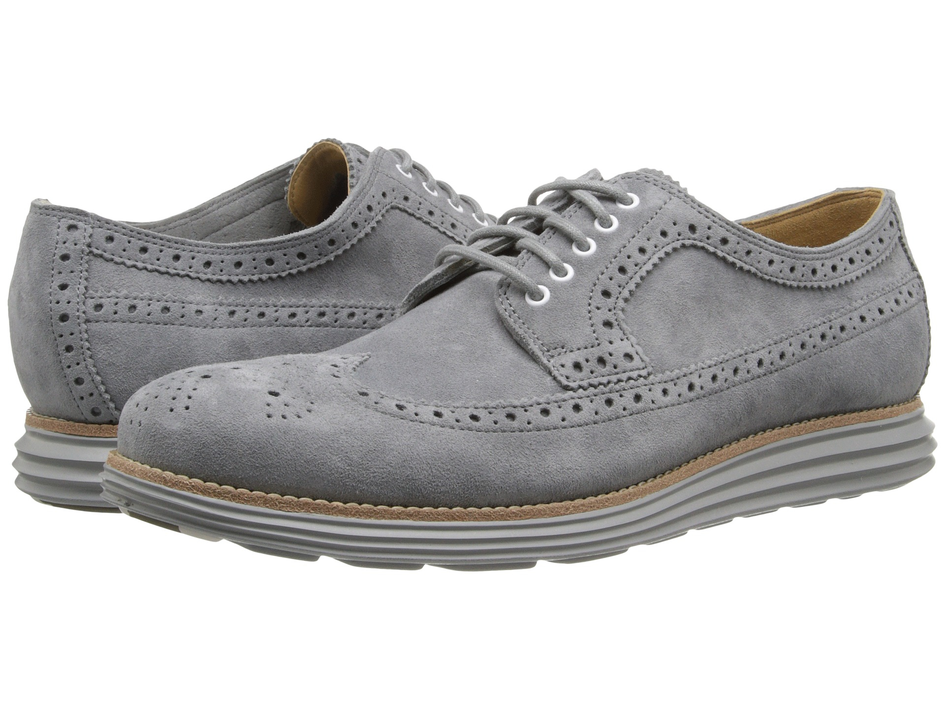 Lyst Cole Haan Lunargrand Longwing in Gray for Men Lyst Cole Haan Lunargrand Longwing in Gray for Men