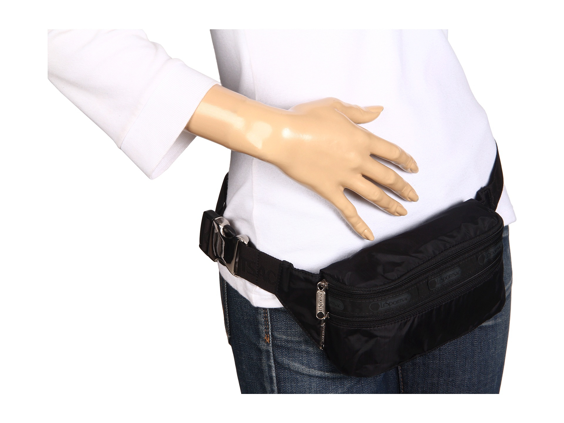 Lyst Lesportsac Double Zip Belt Bag In Black Gallery