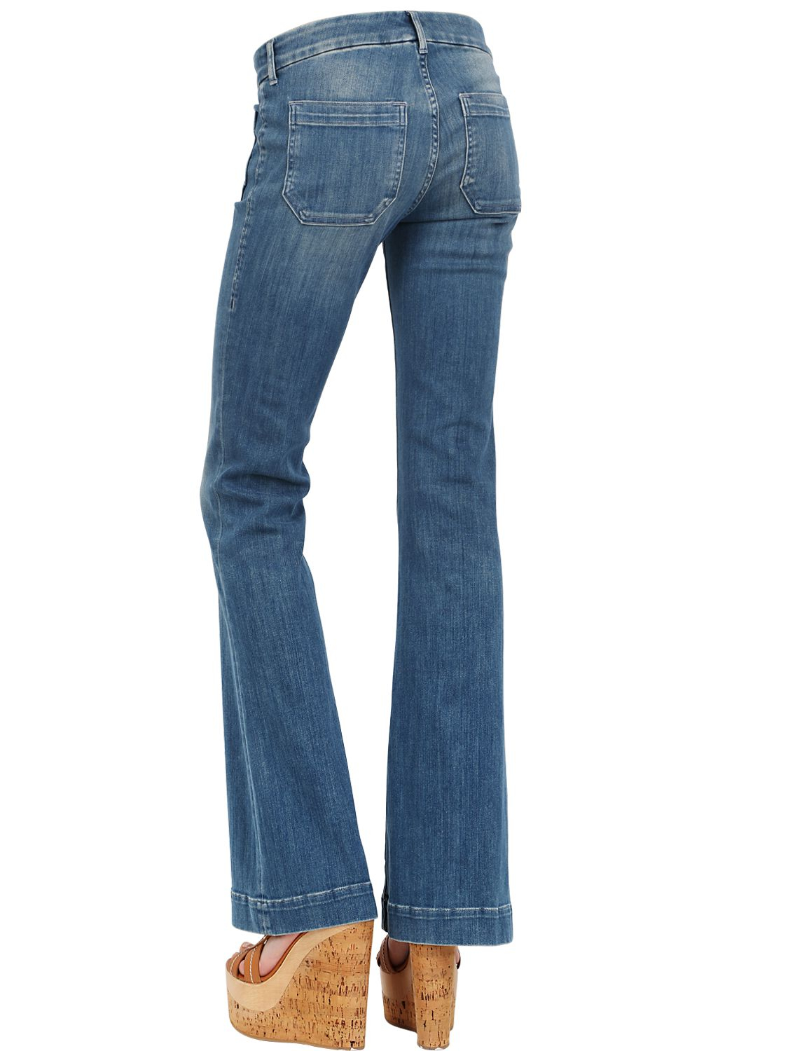 Lyst - The Seafarer Penelope Flare Stretch Denim Jeans In Blue