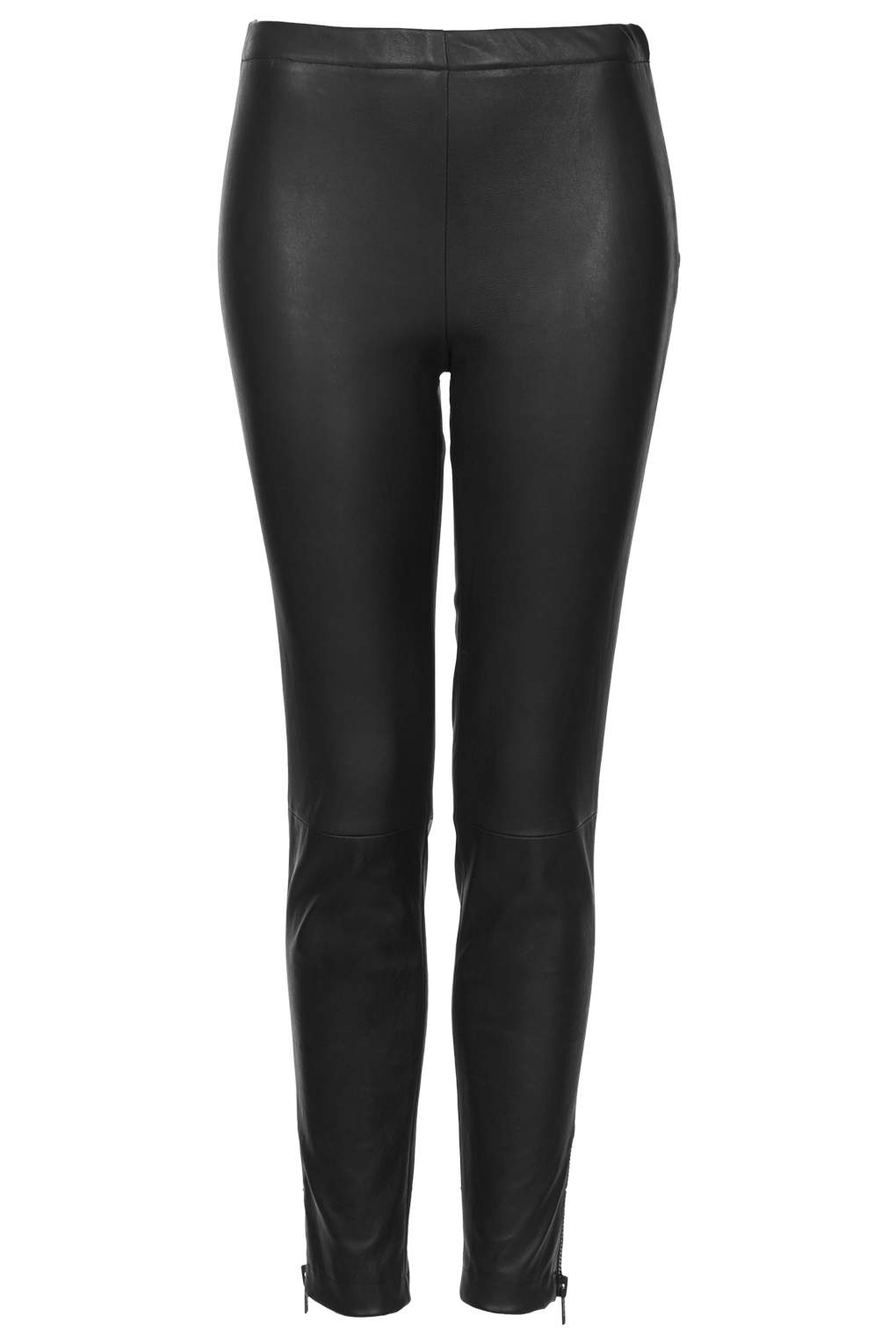 Topshop Leather Trousers in Black | Lyst