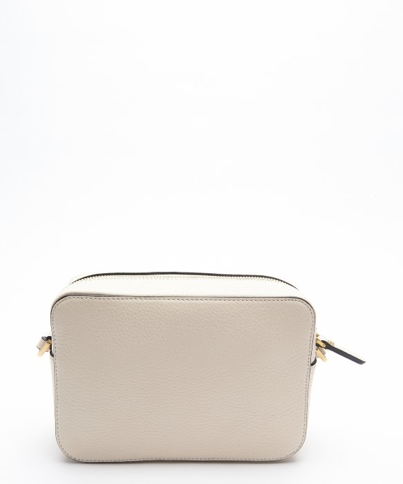 Lanvin Ivory Calfskin Mini \u0026#39;nomad\u0026#39; Logo Embossed Zip Top Shoulder ...  