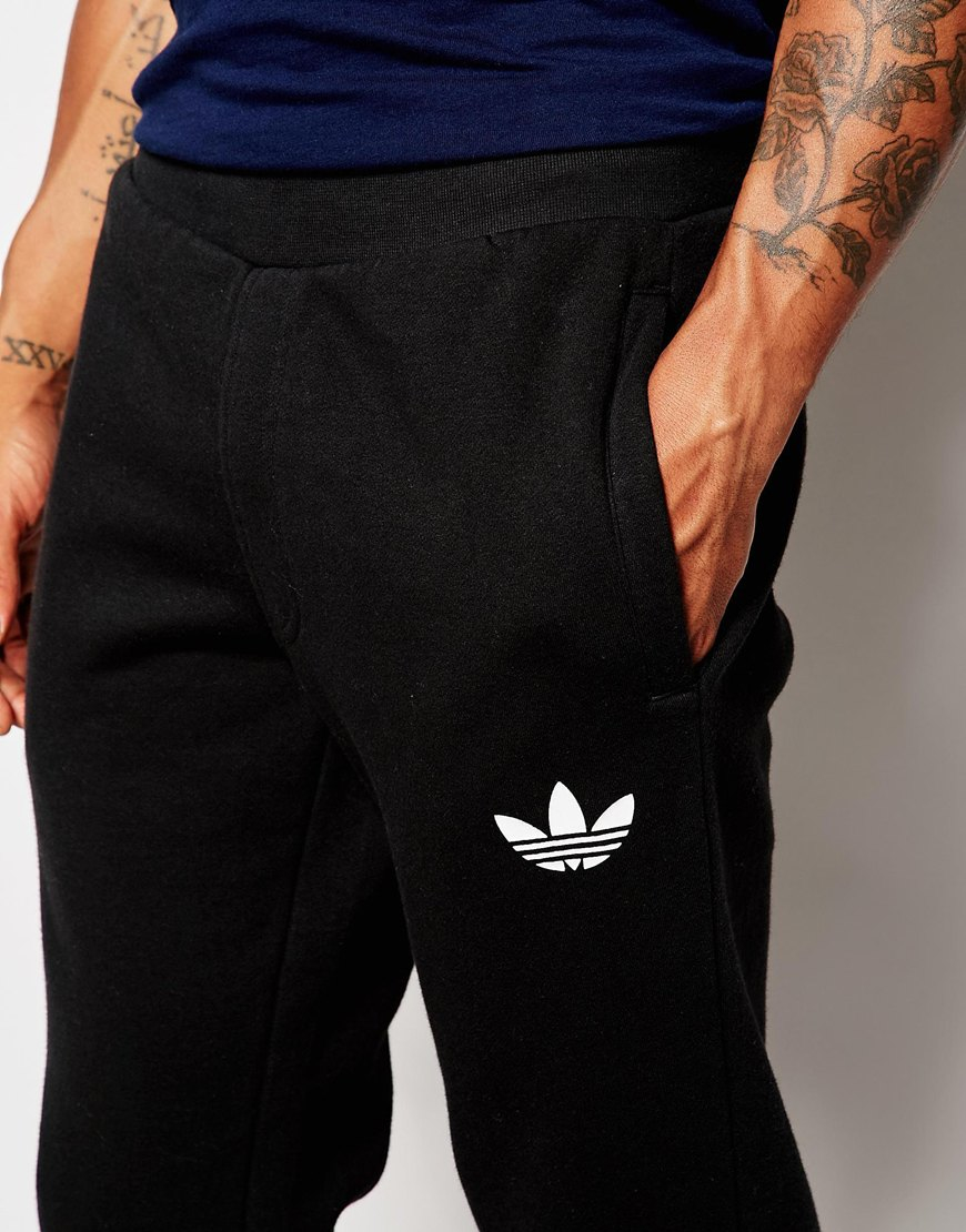 mens black skinny joggers