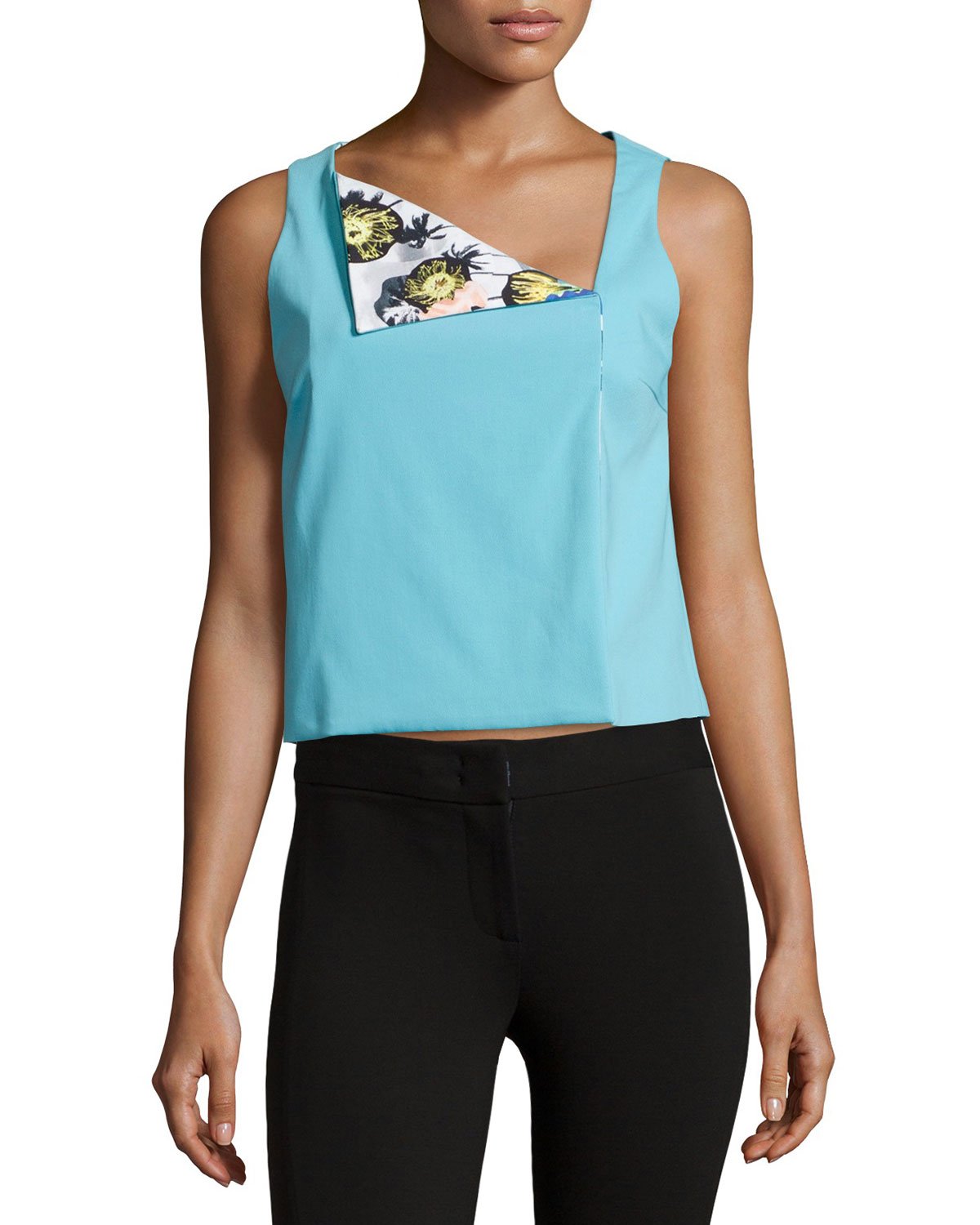 asymmetric sleeveless top