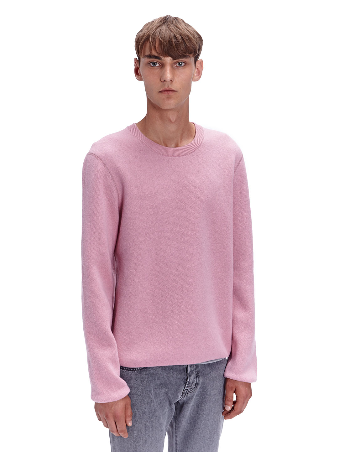 Lyst - Lanvin Mens Bicolour Crew Neck Wool Sweater in Pink for Men