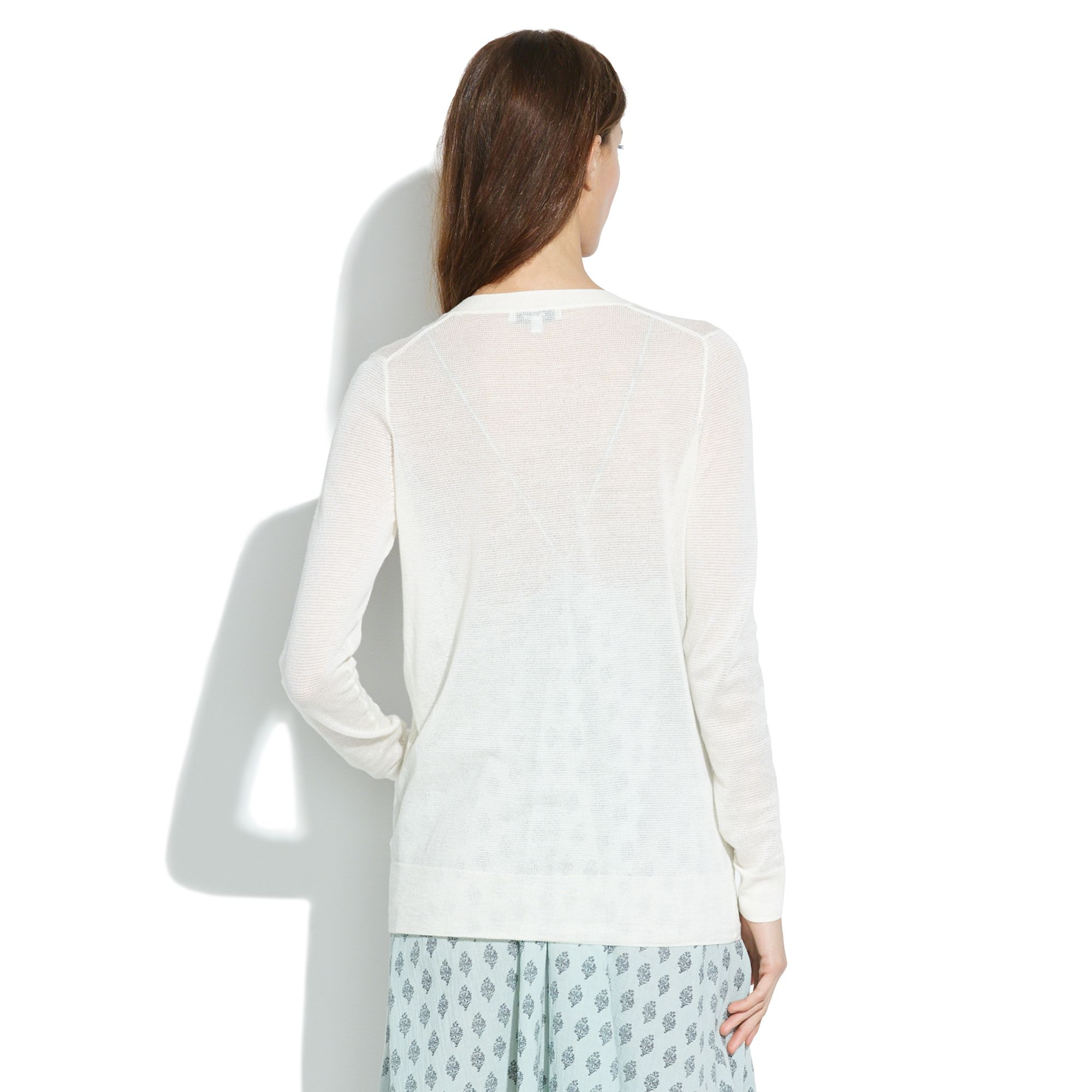 Madewell Summerweight Cardigan in White | Lyst