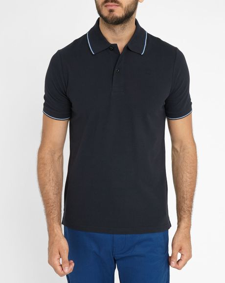 G-Star RAW | Blue Navy Harm Short-sleeve Polo Shirt With White Collar ...