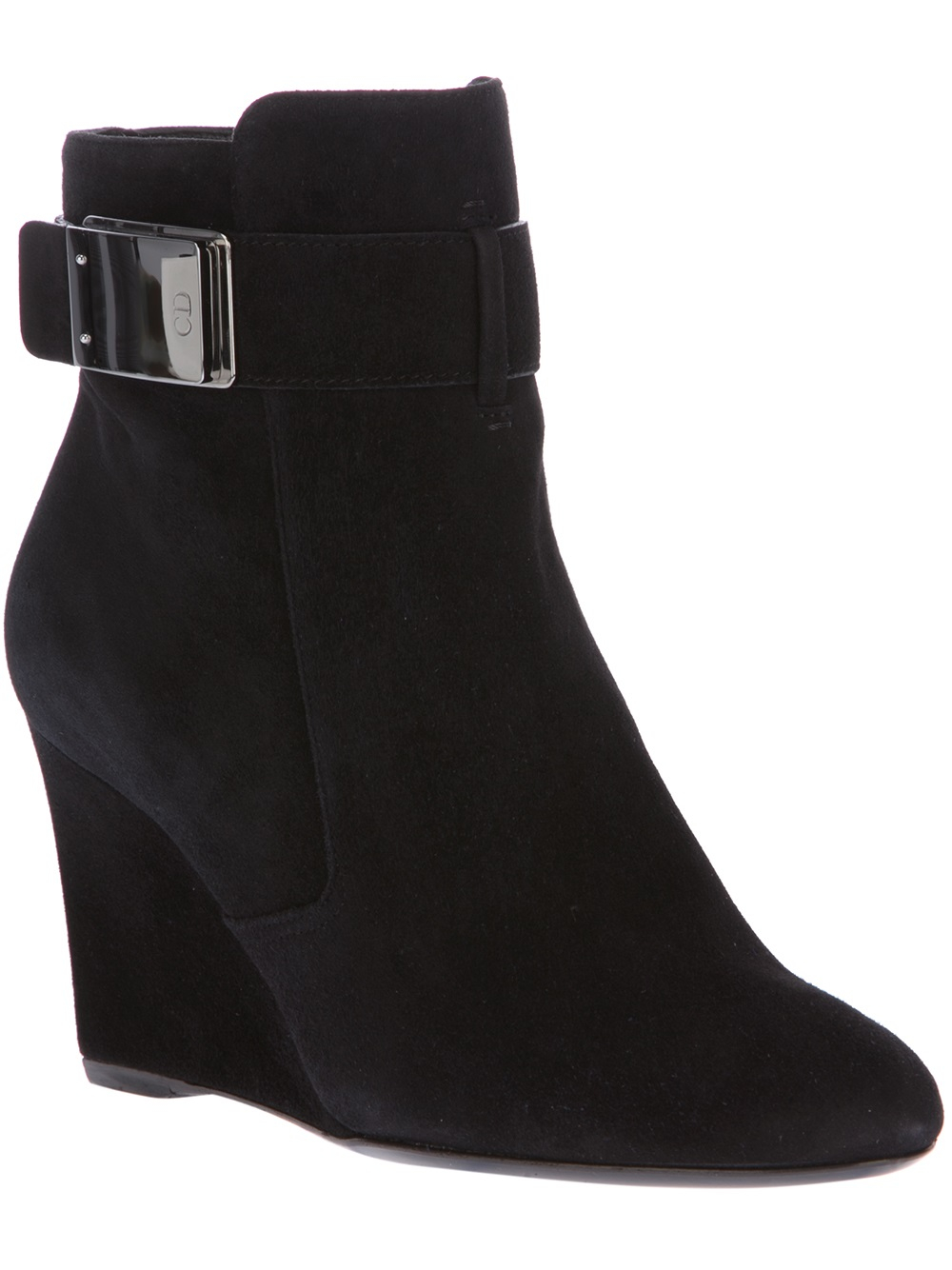 Lyst - Dior Wedge Ankle Boot in Black