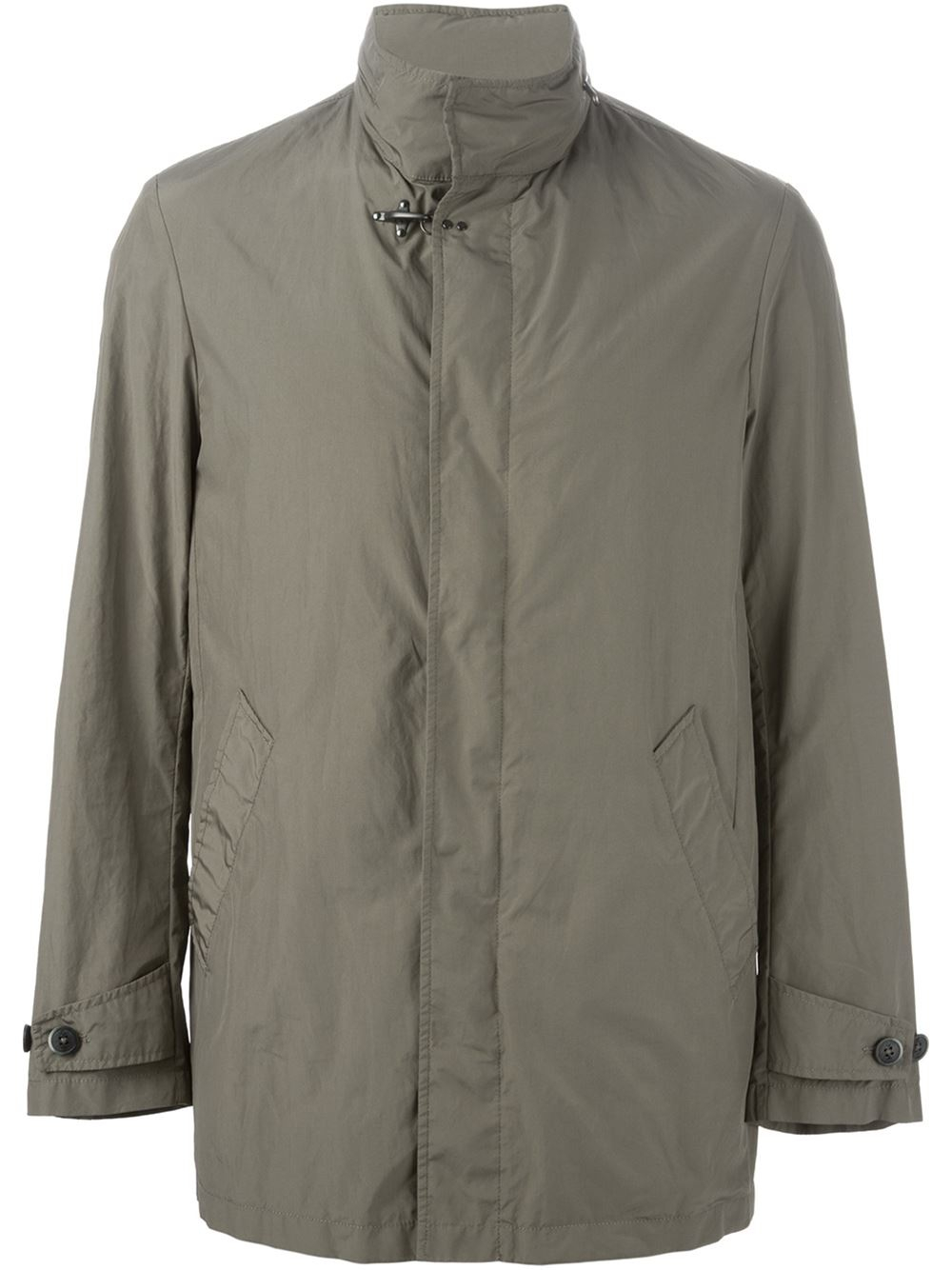 Fay High Collar Jacket in Gray for Men (grey) | Lyst