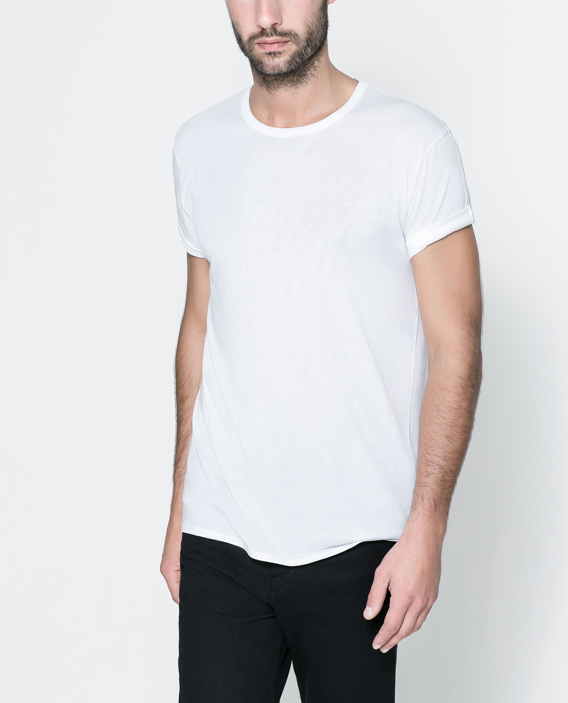  Zara  Short Sleeve T  Shirt  in White for Men Lyst