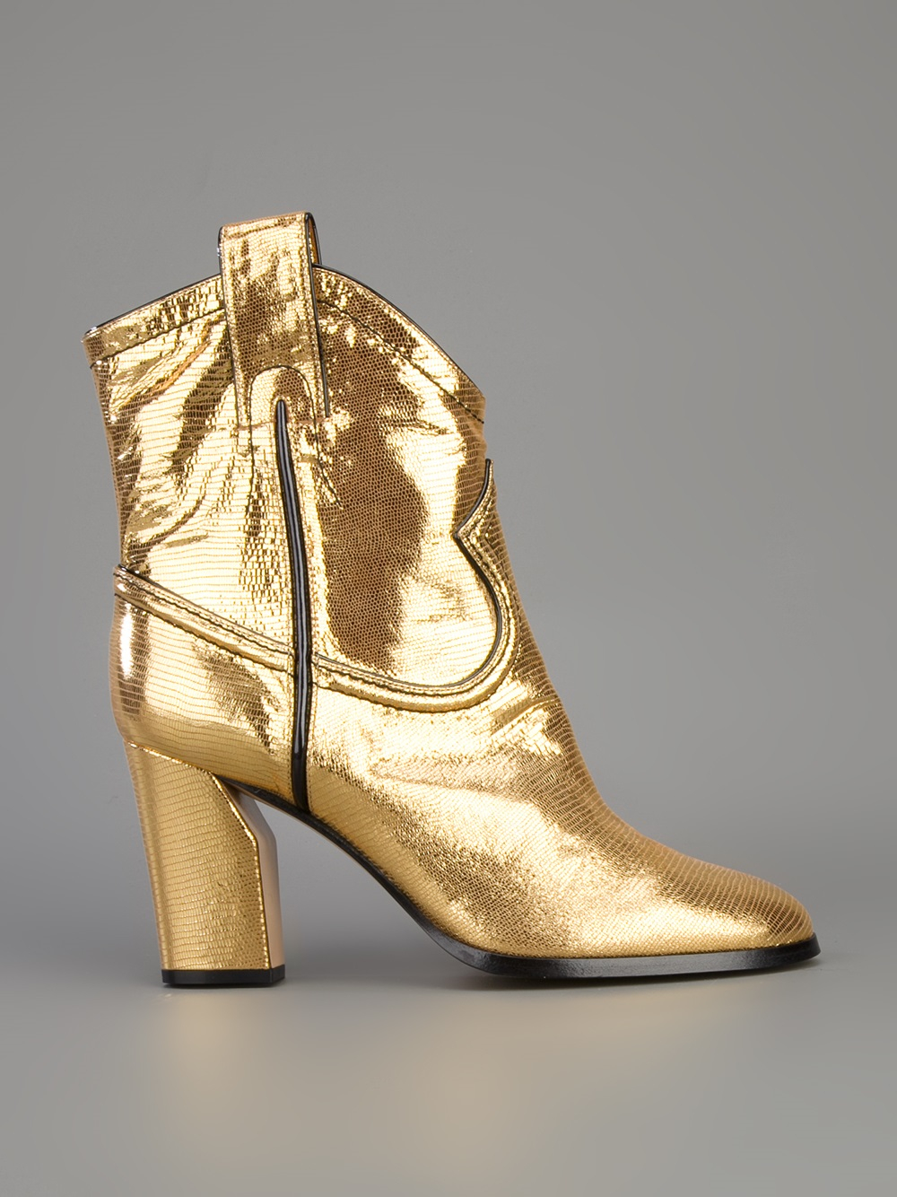 Casadei Metallic Ankle Boot in Metallic | Lyst