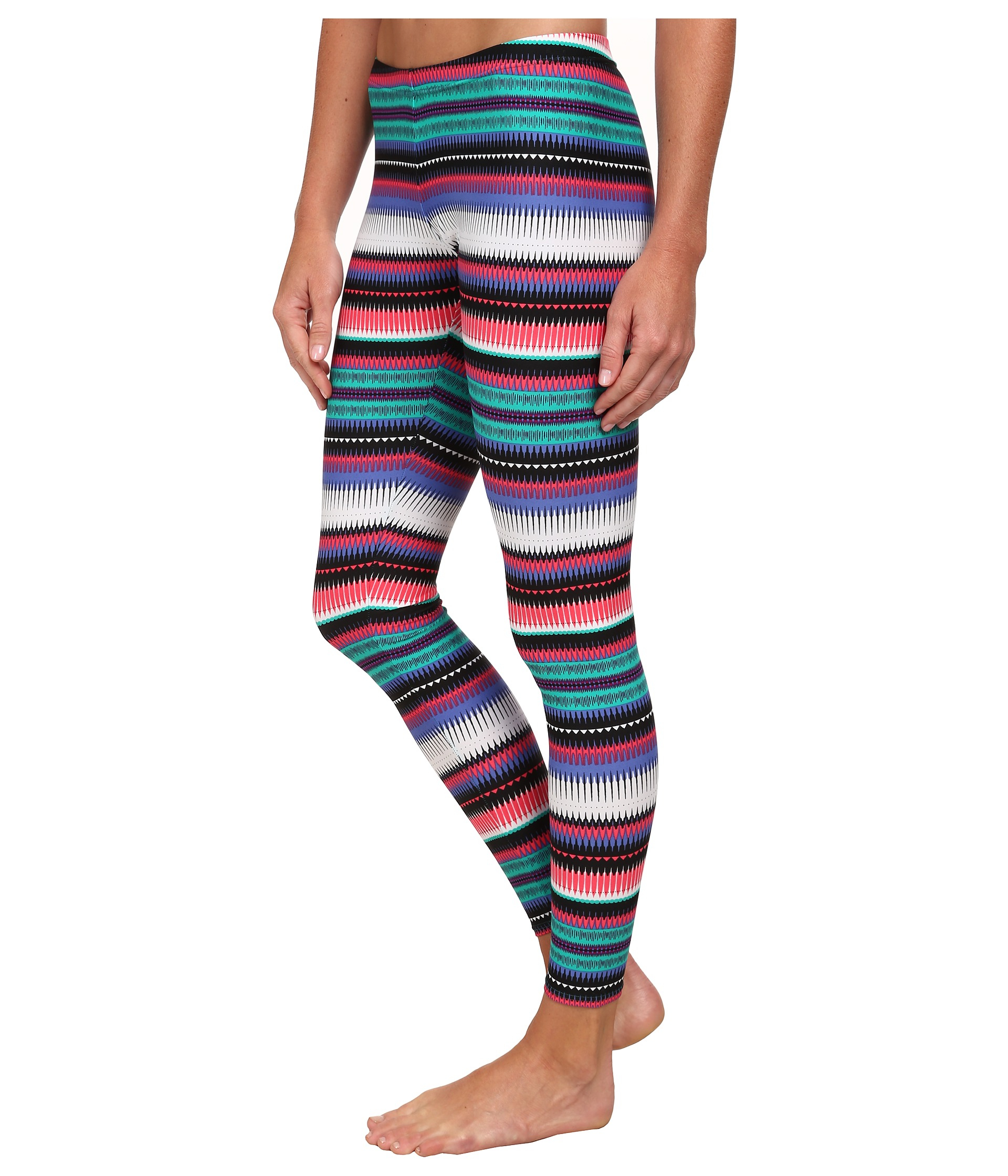 Lyst Roxy Livin' Free Surf Leggings in Pink