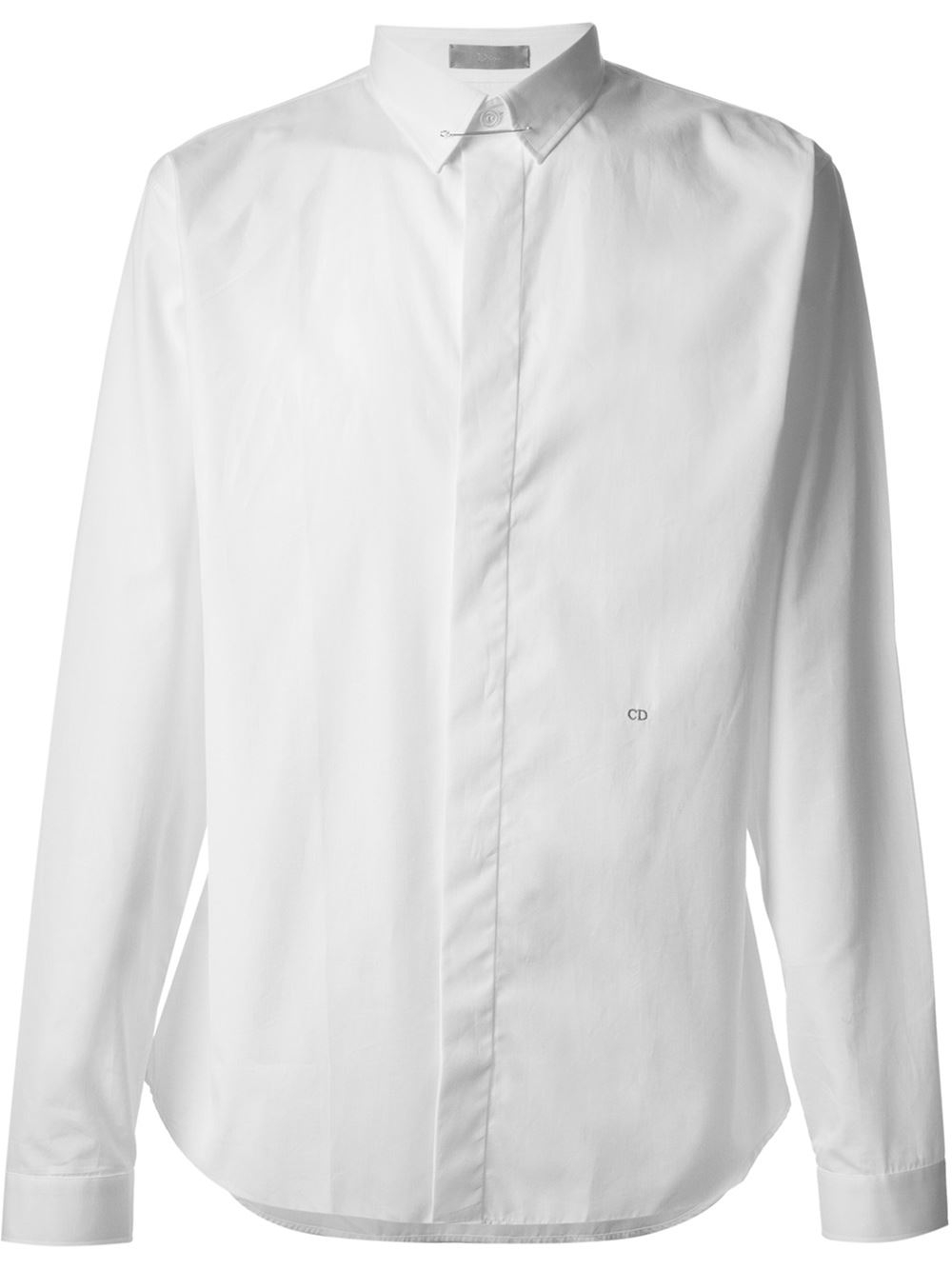 Lyst - Dior Homme Pin Collar Shirt in White for Men