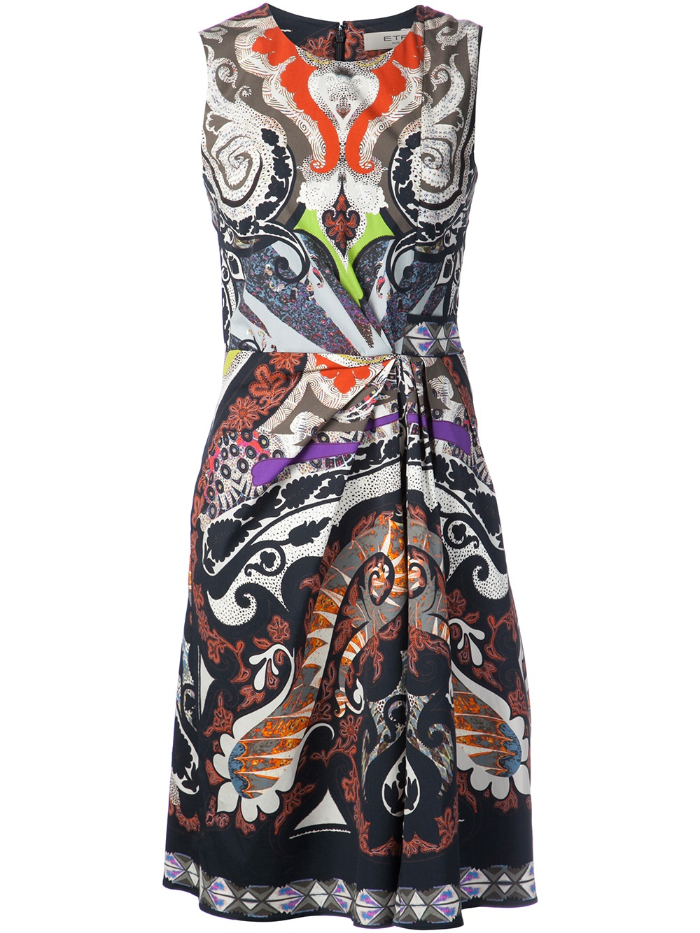 Etro Sleeveless Paisley Print Dress in Multicolor (multicolour) | Lyst