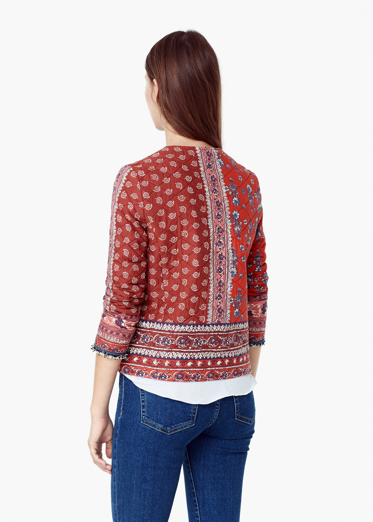 Lyst Mango Printed Cotton Jacket in Red