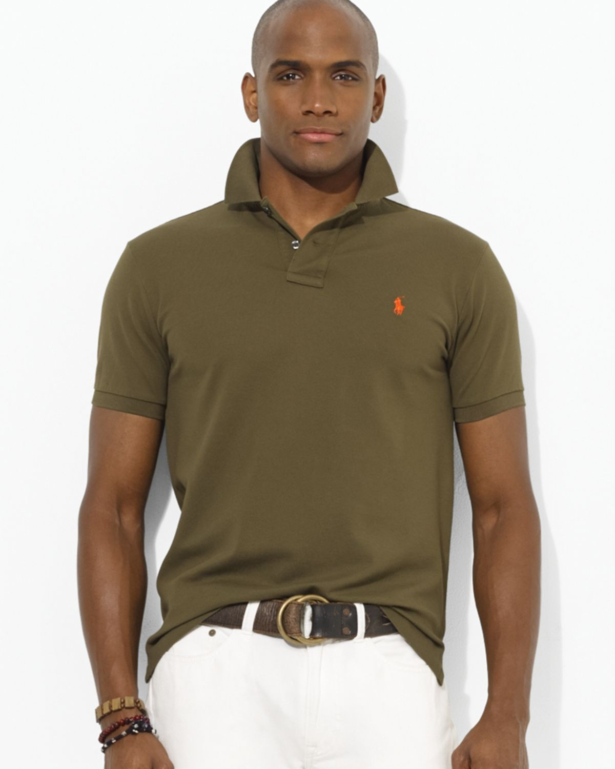 polo ralph lauren slim fit stretch mesh polo shirt