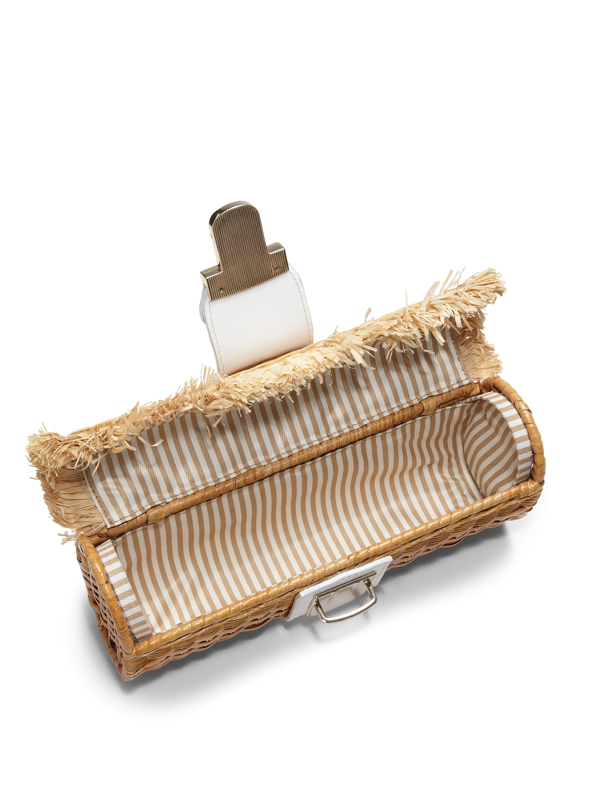 Kate spade new york Ambrosia Straw Box Clutch in Brown Lyst