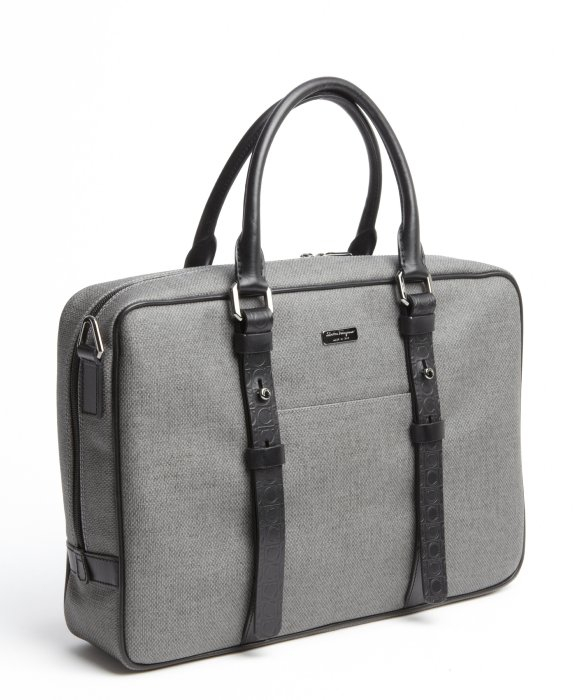 Lyst - Ferragamo Grey Coated Canvas Convertible Travel Bag in Gray for Men