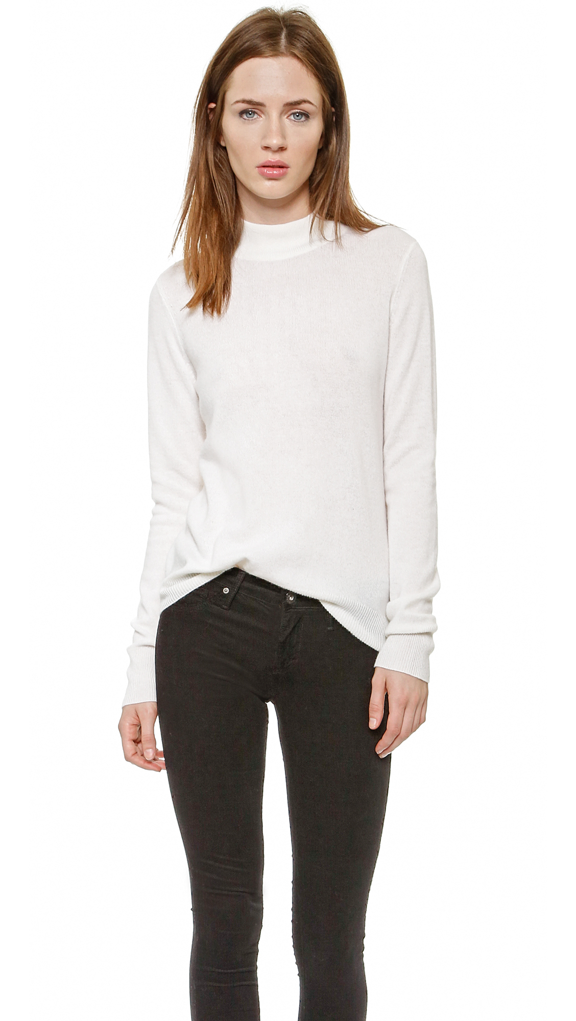 Download Lyst - Equipment Tayden Mock Neck Sweater - Ivory in White