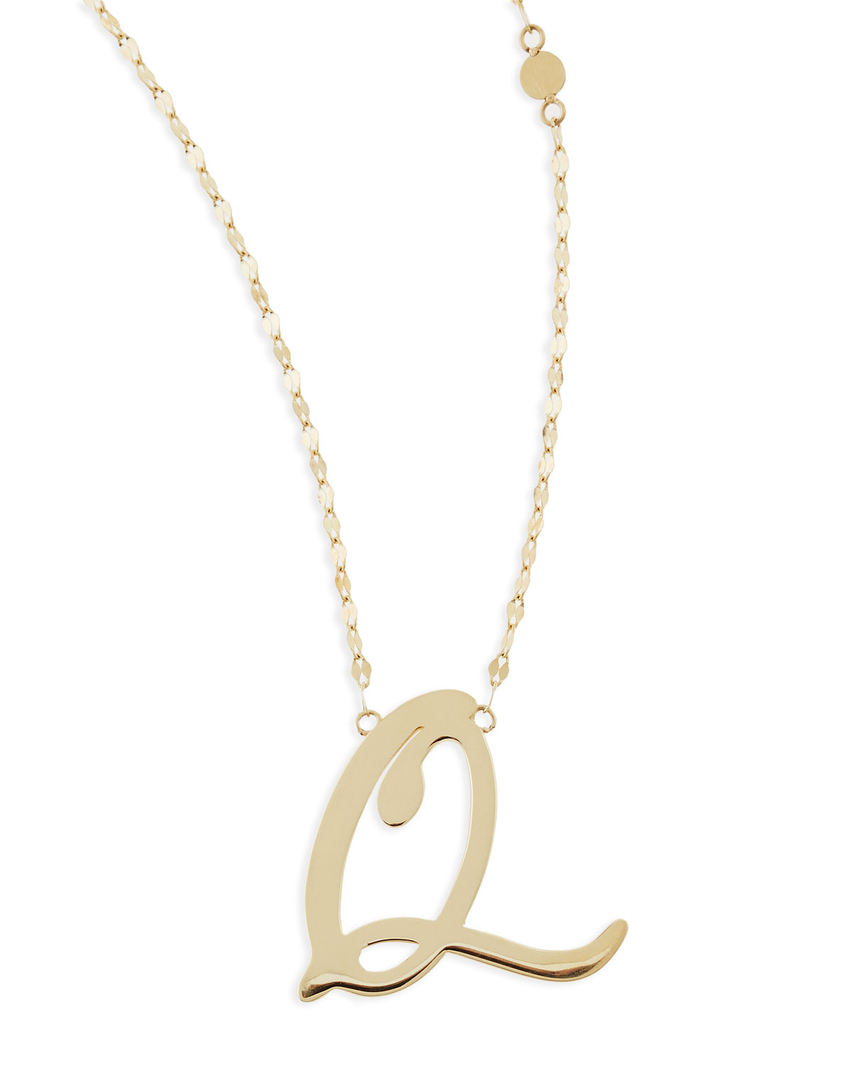 Lana Jewelry 14k Gold Initial Letter Necklace Q in Gold | Lyst