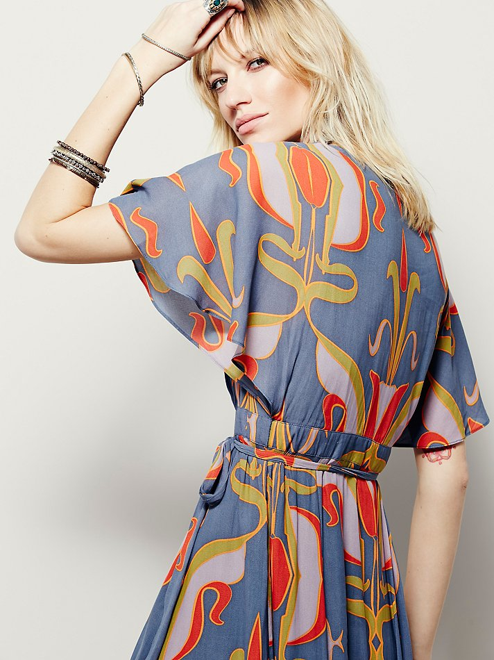 Free people Sweet Escape Wrap Maxi in Purple | Lyst