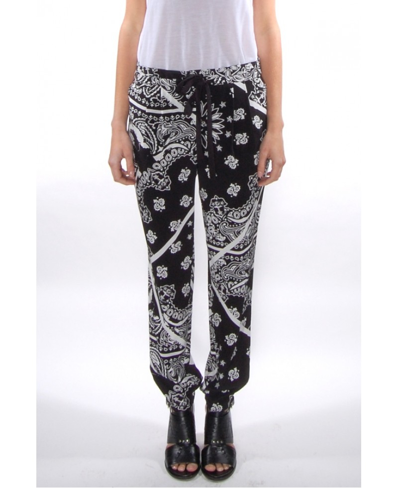 Lyst - Tibi Bandana-Print Jogging Pants in Black