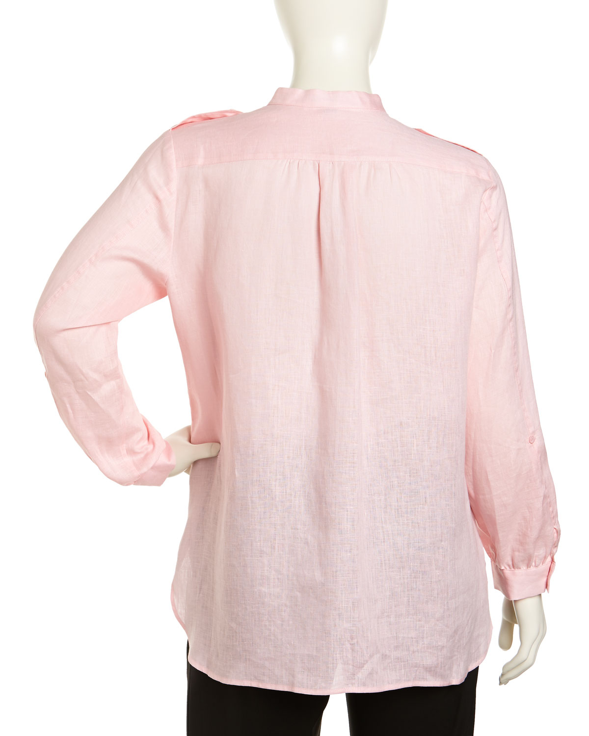 Go> by go silk Longsleeve Linen Safari Shirt Womens 3x in Pink | Lyst