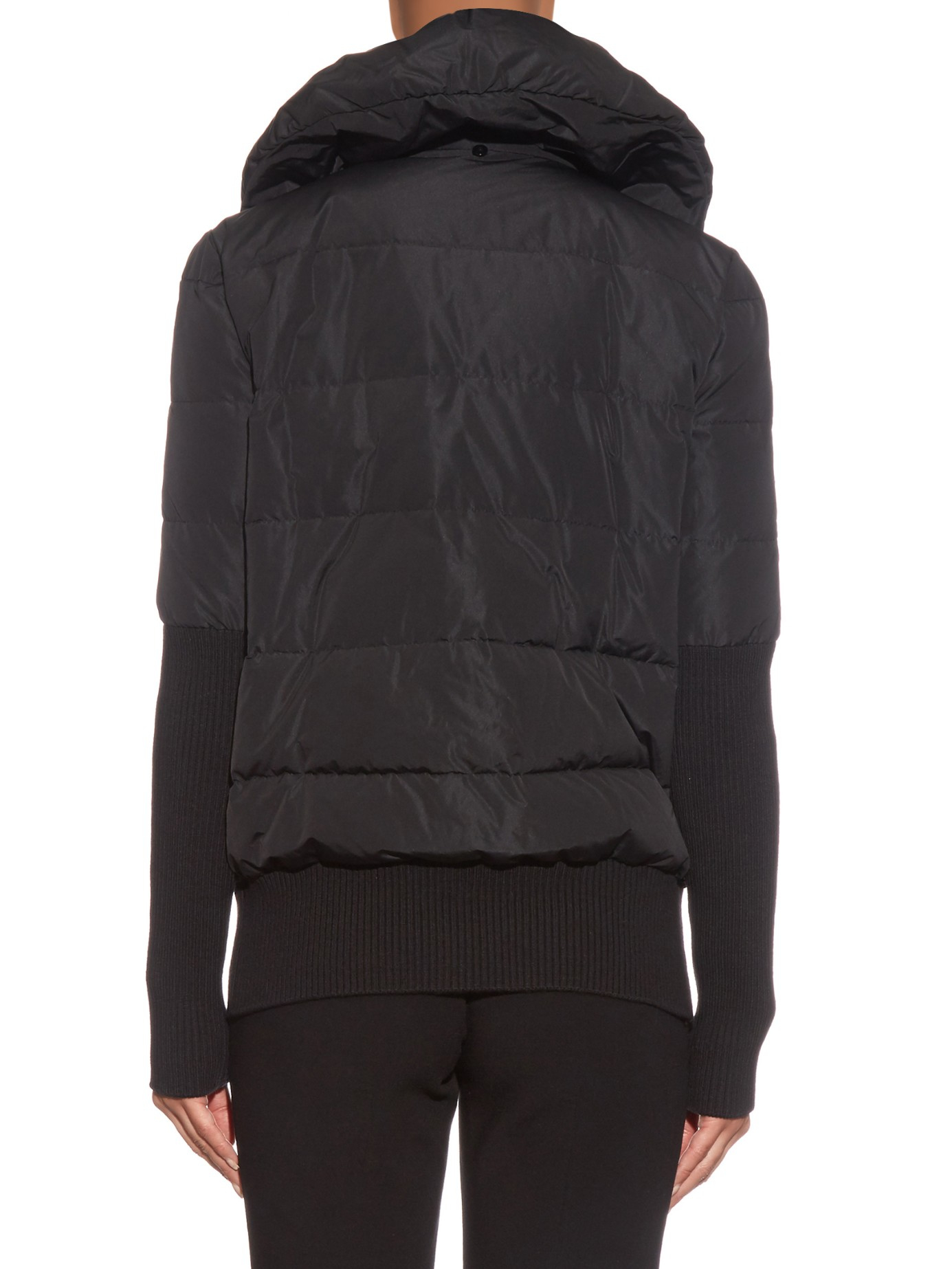 Moncler Avery Detachablecape Quilteddown Coat in Black Lyst