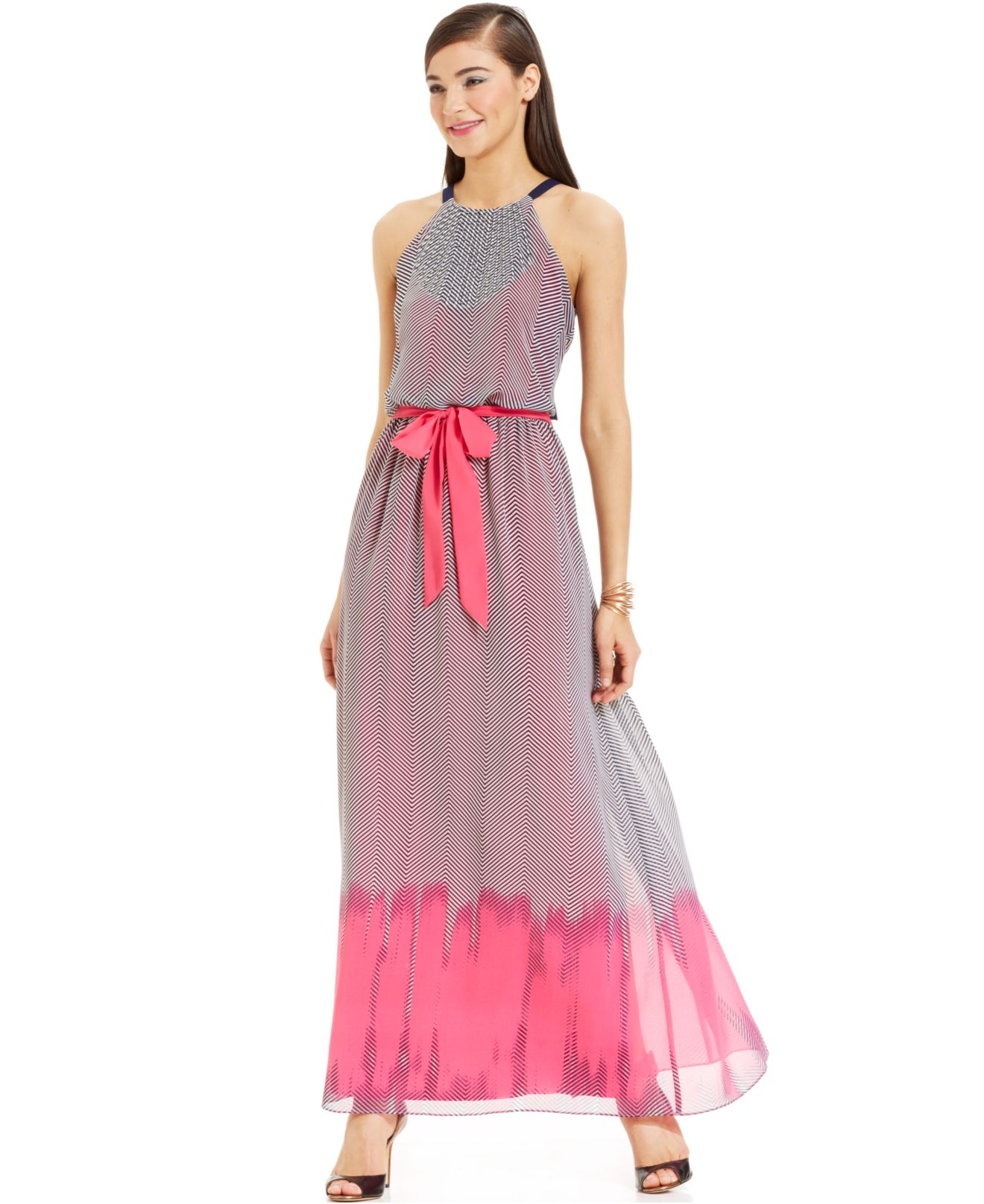 Vince camuto chevron print maxi dress Vince camuto chevron print maxi dress