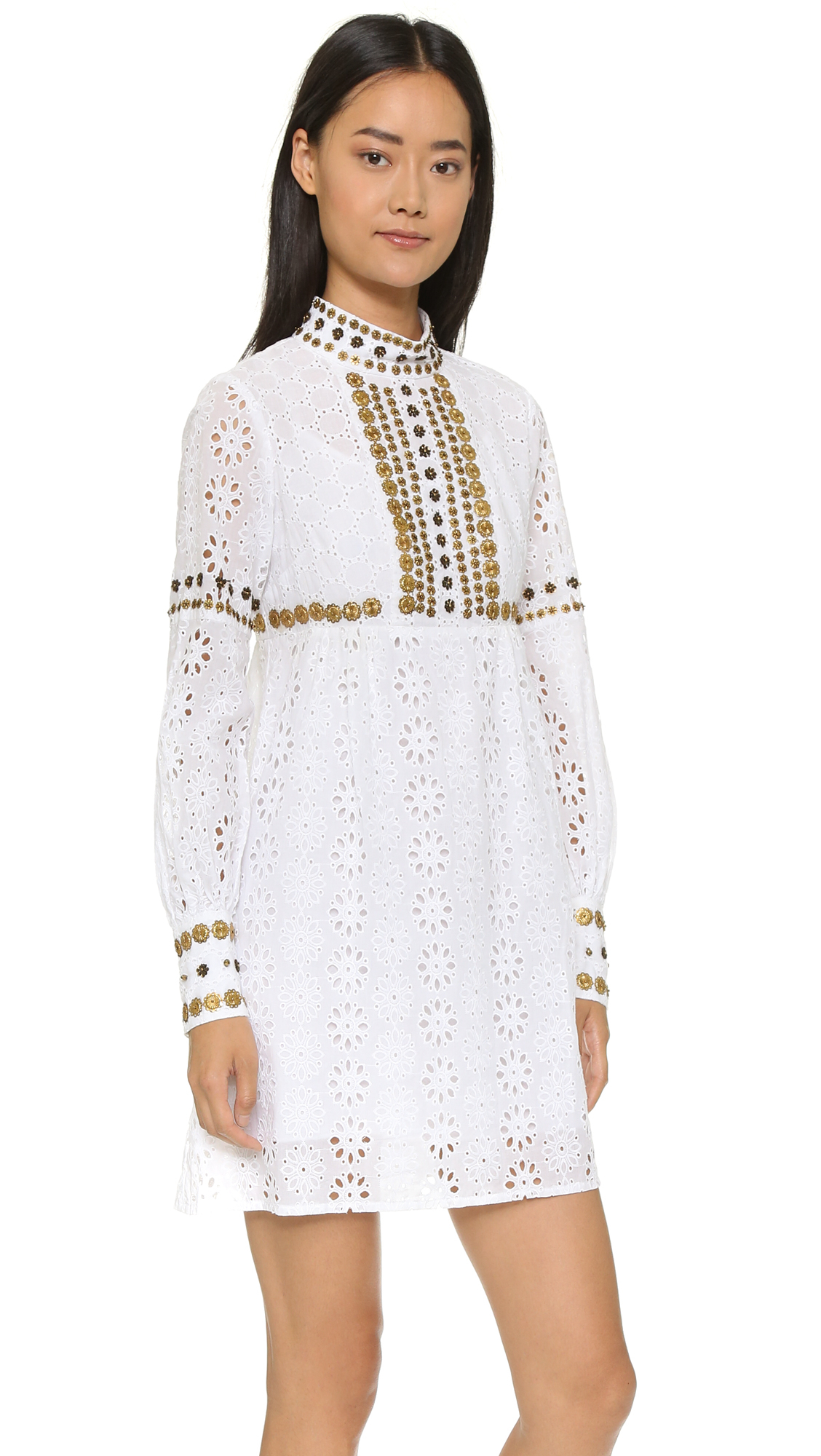 Lyst - Anna Sui Medallion Embroidery Dress - Ivory Multi in White1128 x 2000
