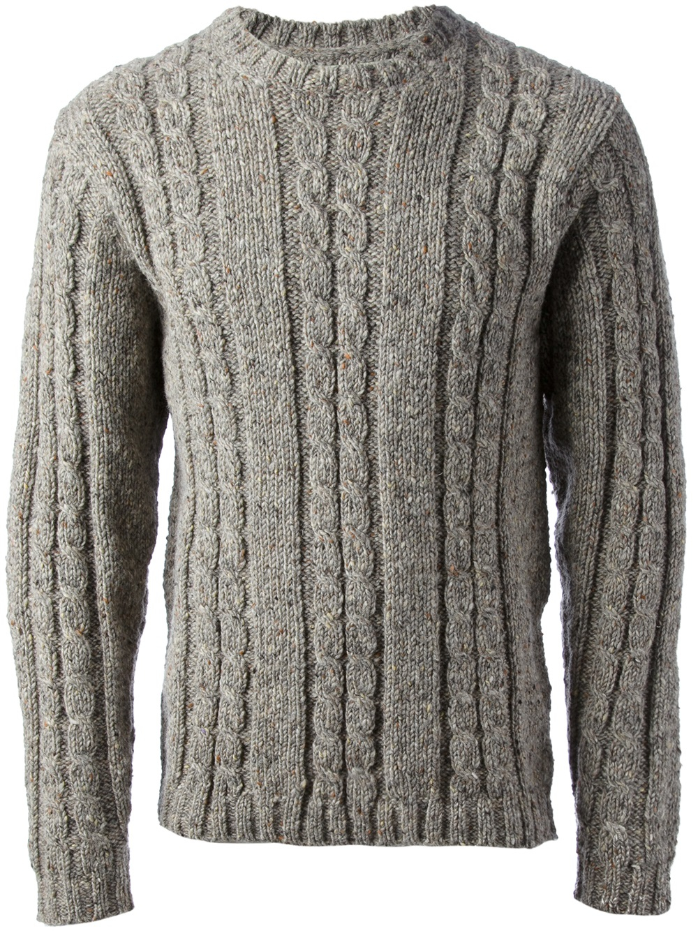 Lyst Mr Start Cable Knit Sweater In Gray For Men
