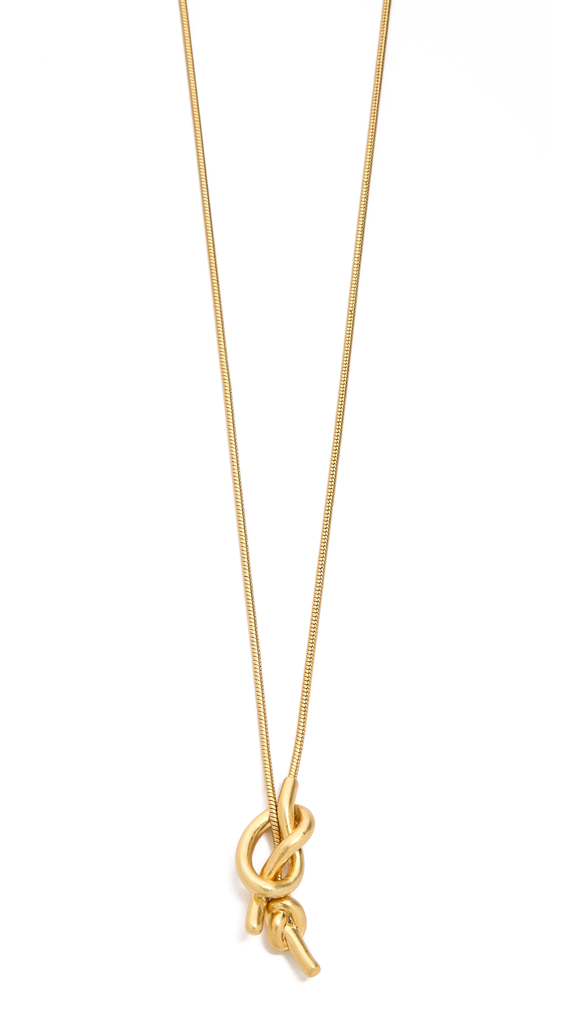 Madewell Long Rope Knot Necklace in Metallic Lyst