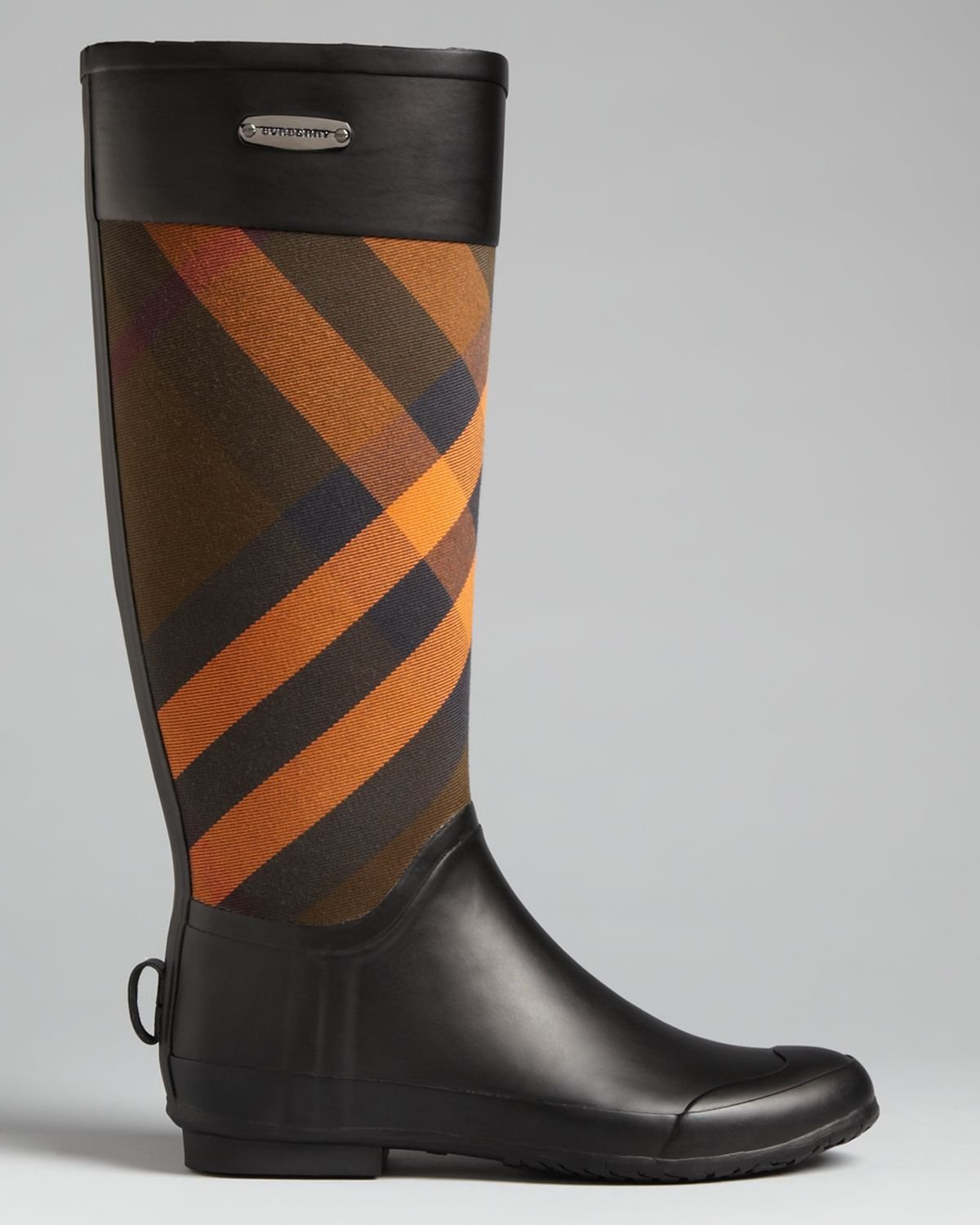 Burberry Clemence Signature Check Rain Boots in Black | Lyst