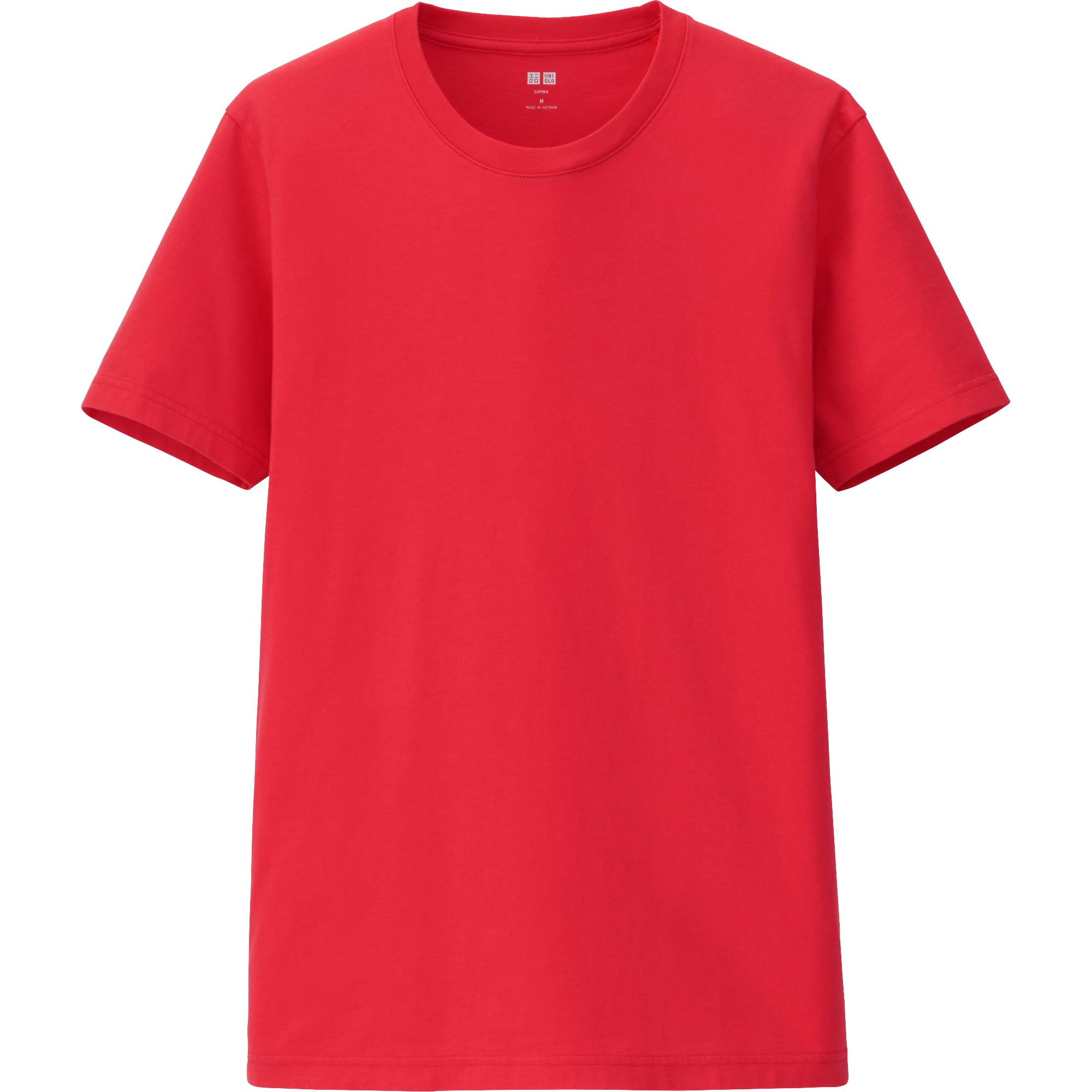 Uniqlo Men Supima Cotton Crew Neck Short Sleeve T-shirt in Red for Men