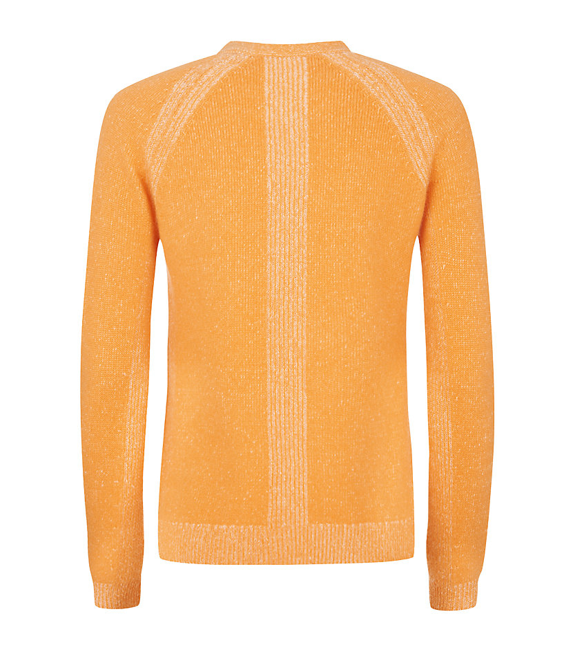 Whistles Mimi Plaited Boxy Sweater in Orange | Lyst