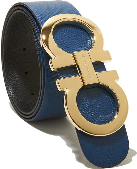 Ferragamo Reversible Belt in Blue (Baltic Blue) | Lyst