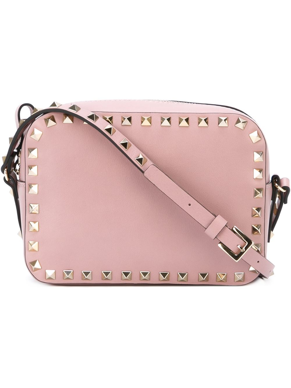 pink valentino garavani small rockstud shoulder bag