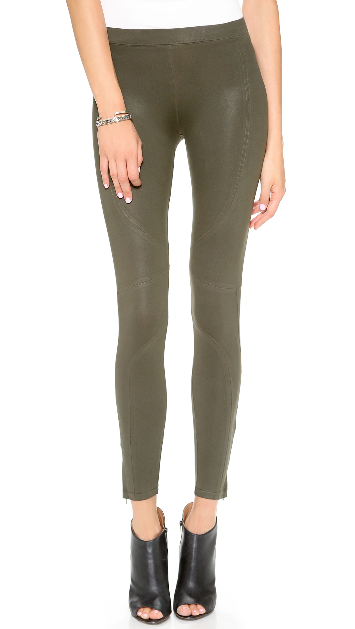 Lyst David Lerner New Seamed Leggings in Green