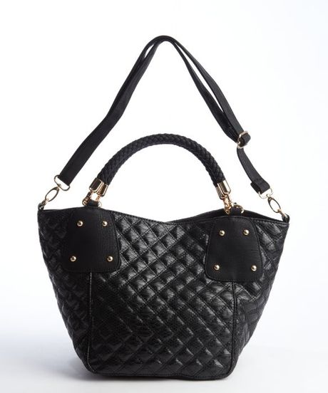 Big Buddha Black Snake Embossed Faux Leather Studded Top Handle Tote ...