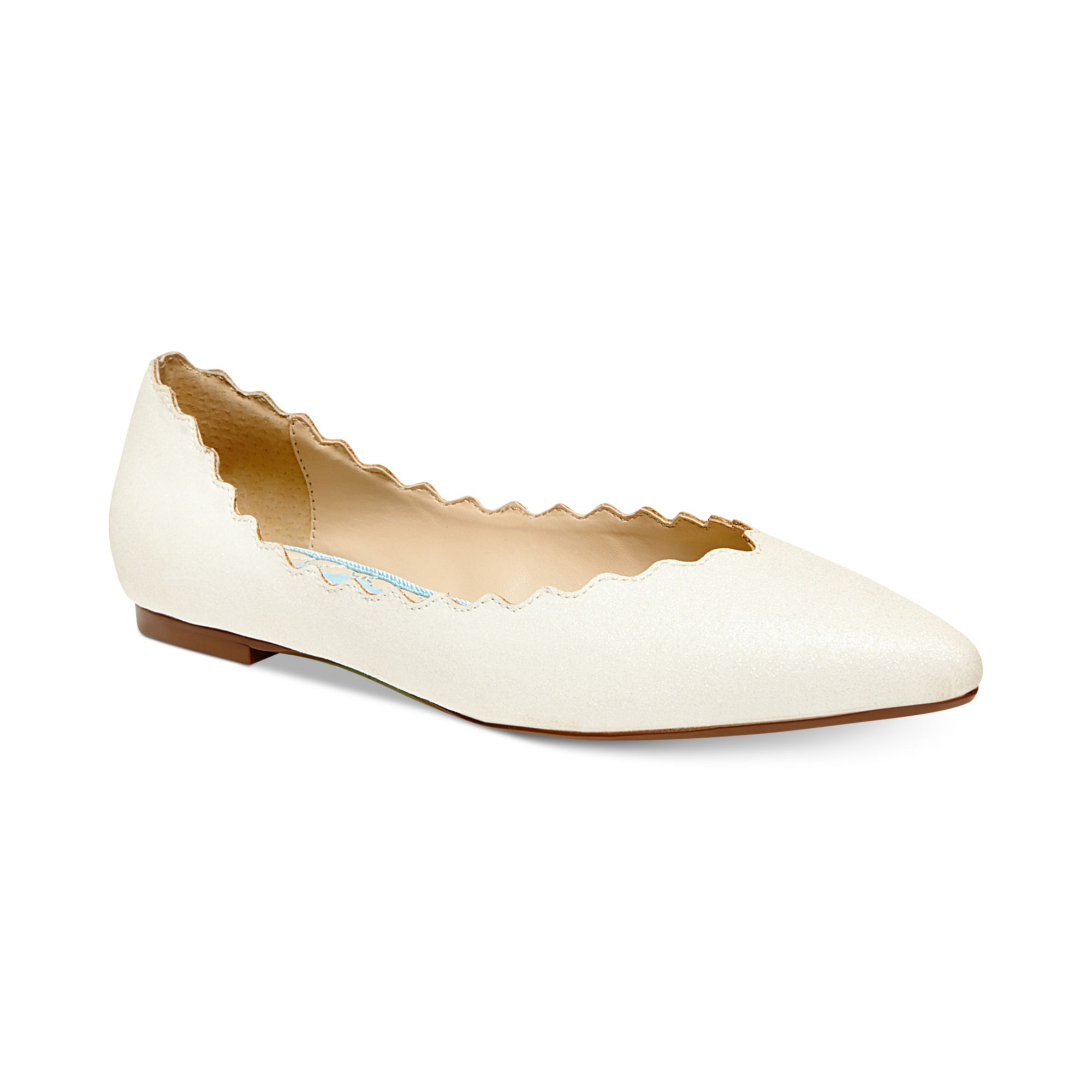 Betsey Johnson Blue By Cake Evening Flats in White (Ivory) | Lyst