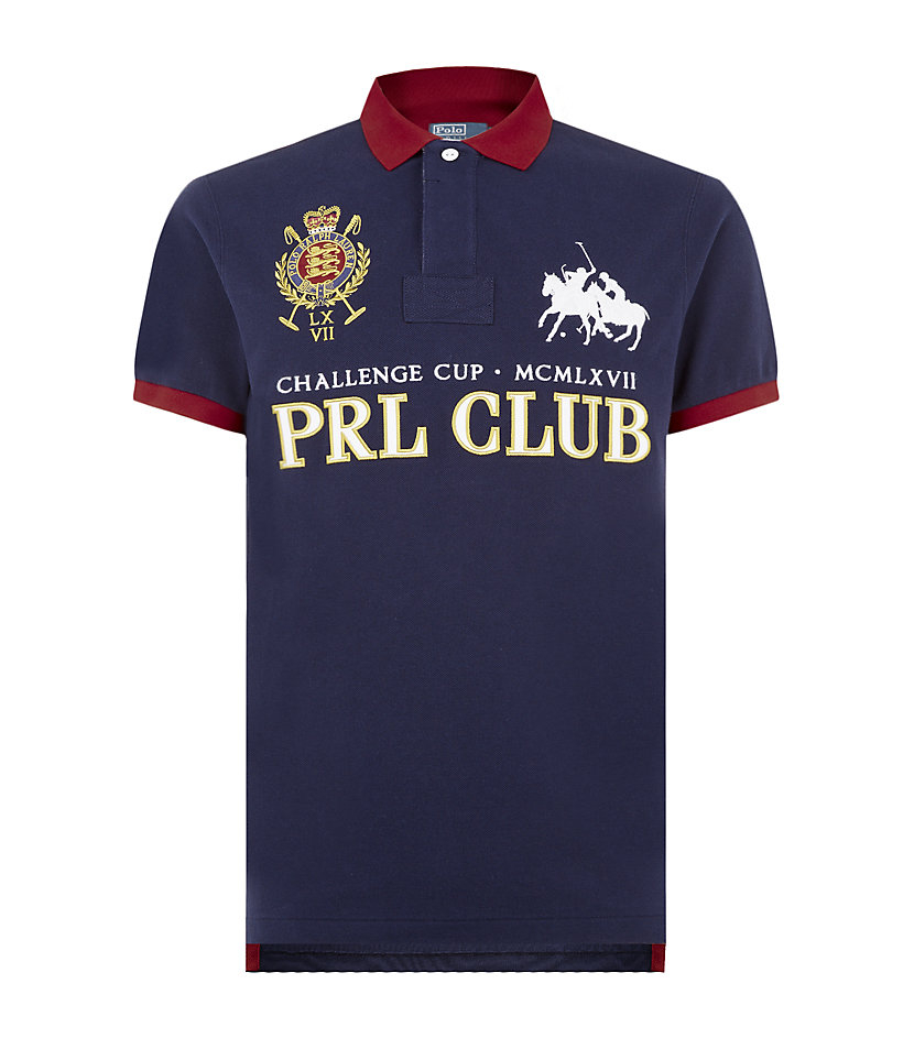 Polo Ralph Lauren Custom Fit Prl Club Polo Shirt in Blue for Men | Lyst