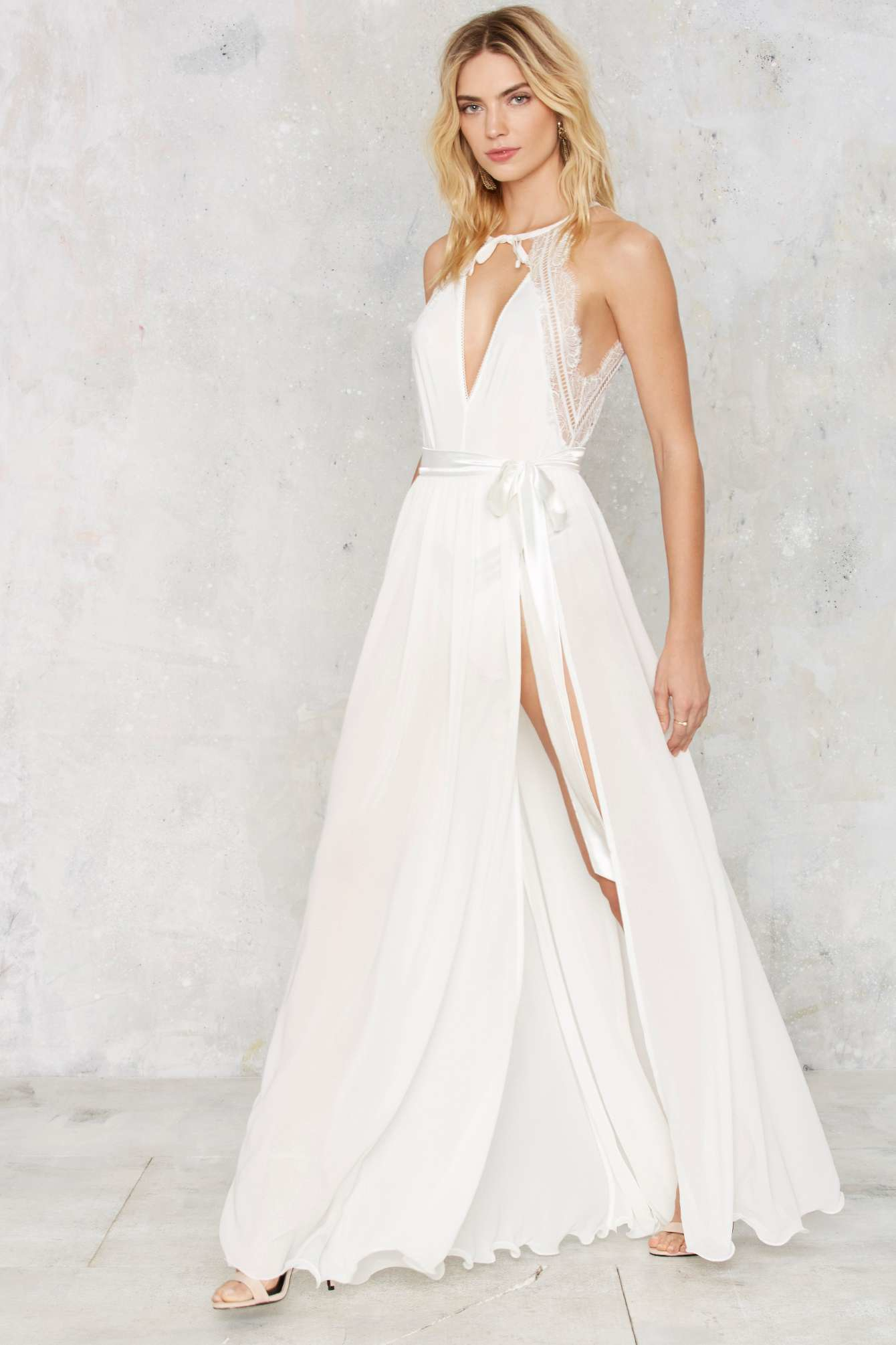 white mesh maxi