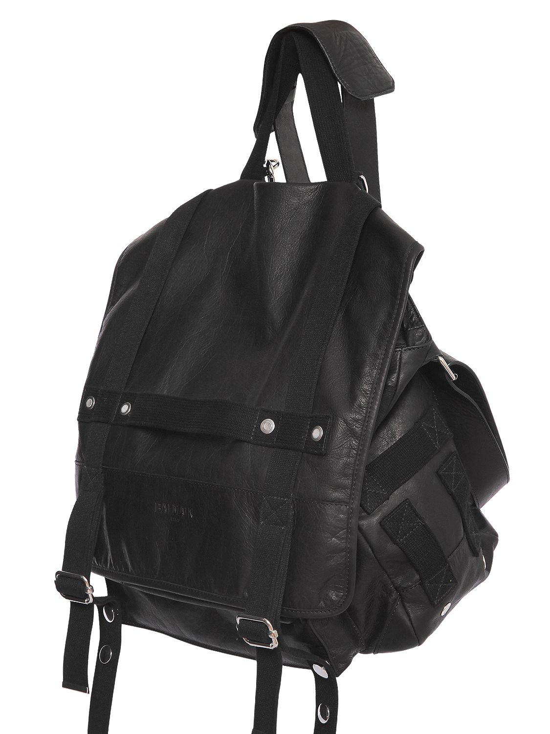 Balmain Convertible Leather Backpack in Black for Men | Lyst
