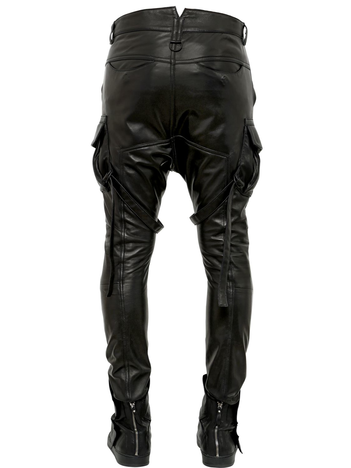 Lyst - Alexandre Plokhov Nappa Leather Cargo Pants in Black for Men