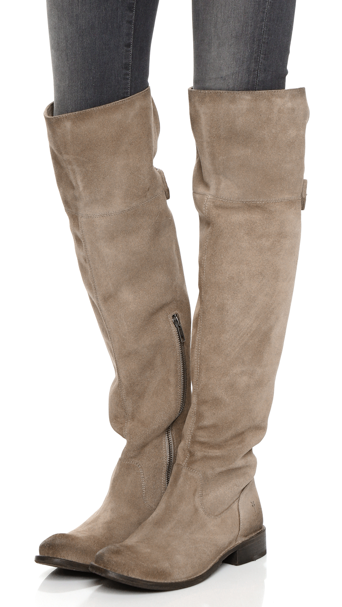 suede over knee high boots