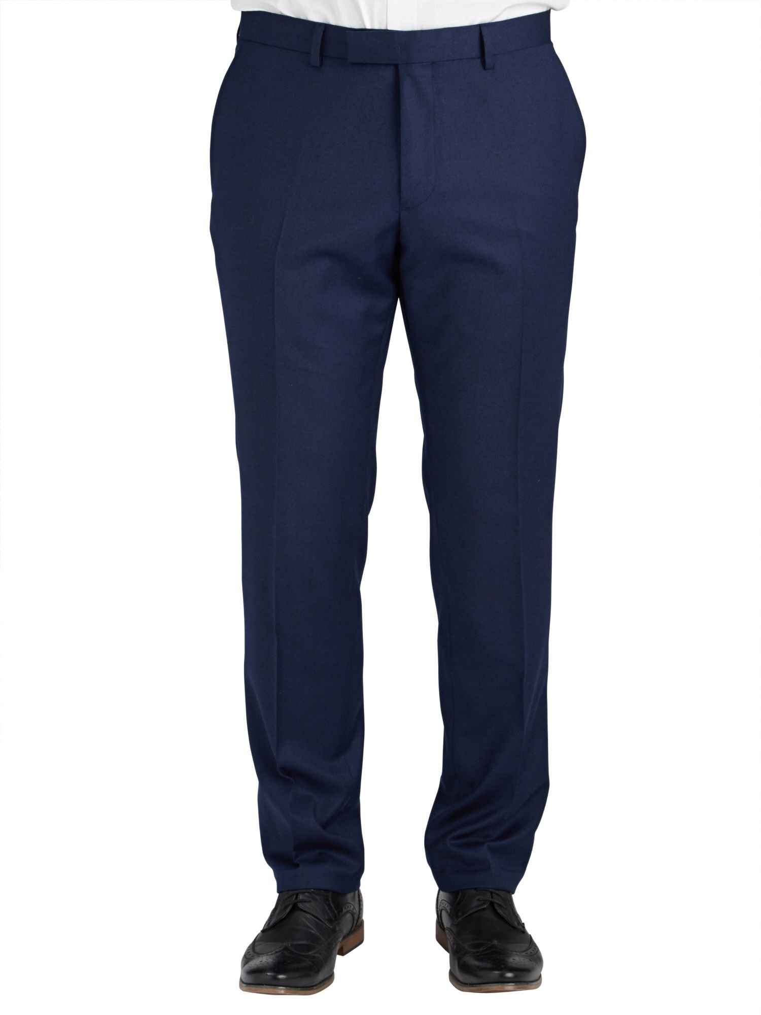 navy blue bootleg trousers