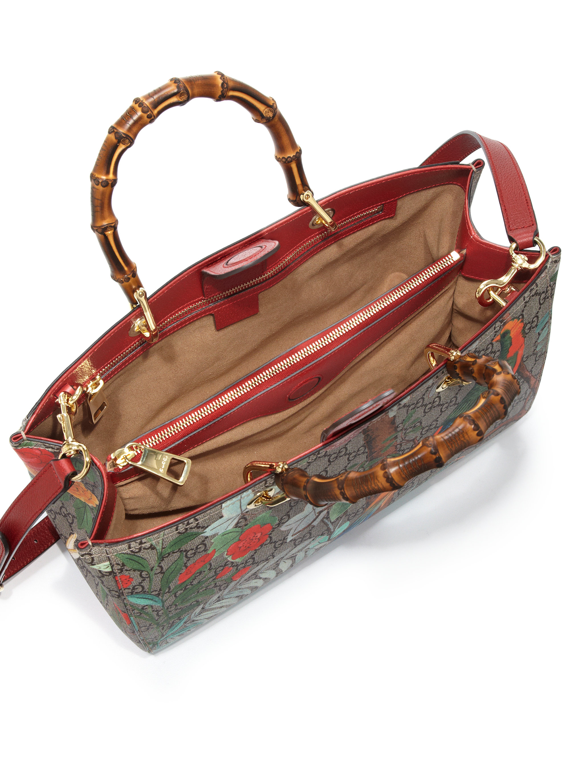 gucci tian bamboo shopper tote gucci tian bamboo shopper tote