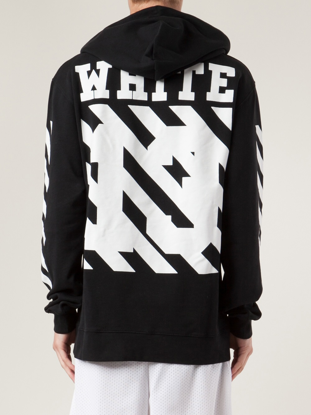 Lyst - Off-White C/O Virgil Abloh Hooded Sweatshirt in Black for Men