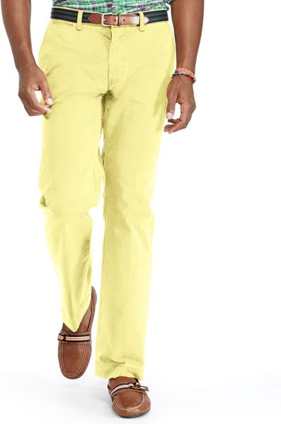 Ralph Lauren Polo Classic-Fit Lightweight Chino Pants in Yellow for Men ...
