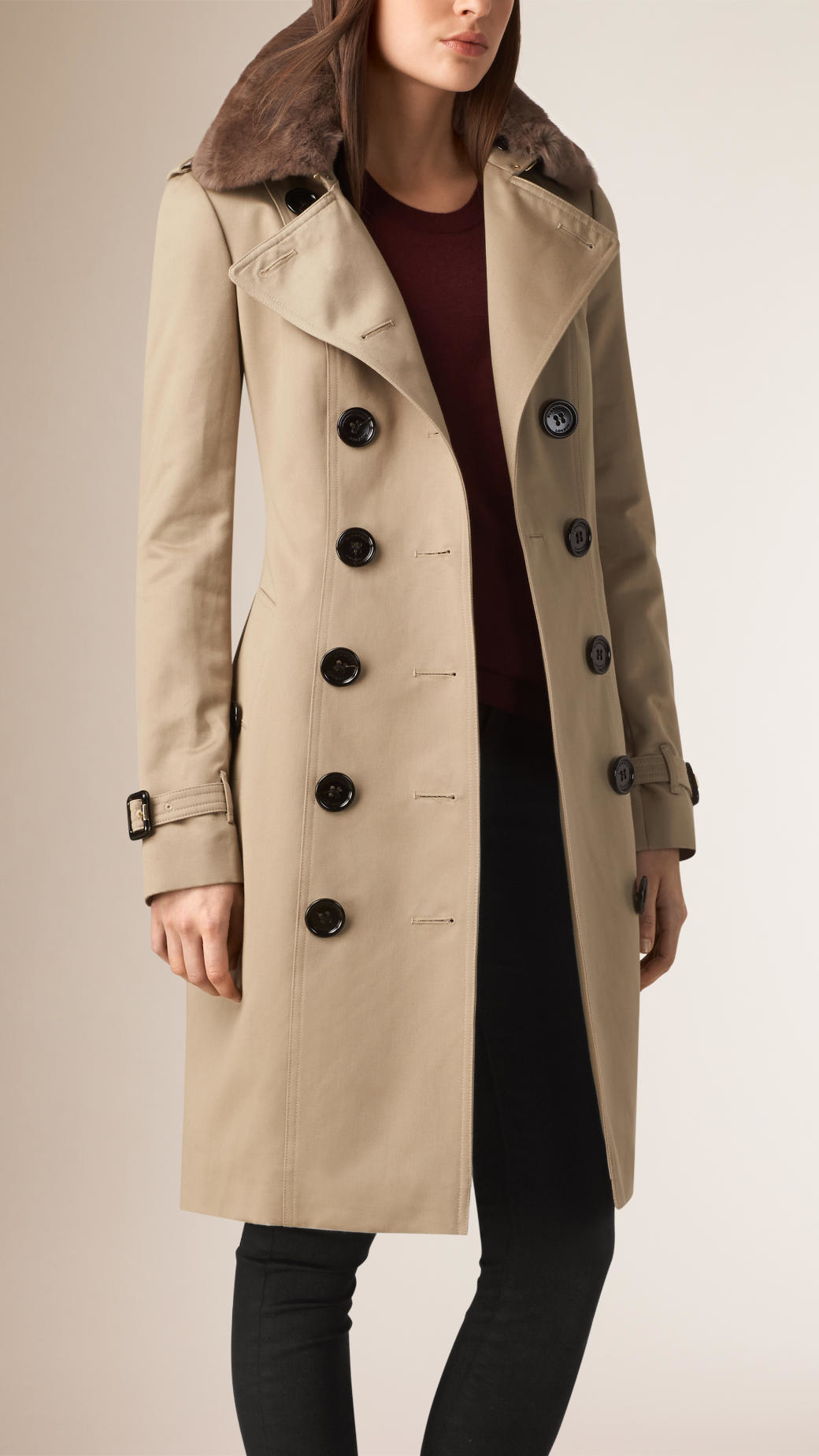 Burberry Mid Length Trench Coat With Warmer In Natural For Men Lyst Gallery