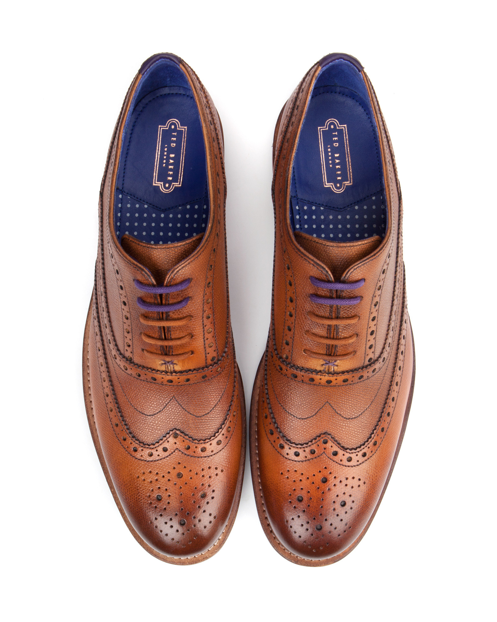 Ted baker Oxford Brogue Shoe in Brown for Men | Lyst